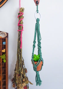diy mini macrame plant hanger Mini Macrame Rear View Plant Hanger – One Stop Soul Shop